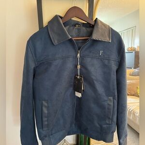 Ferrari Blue Varsity Bomber Jacket with Modern Design